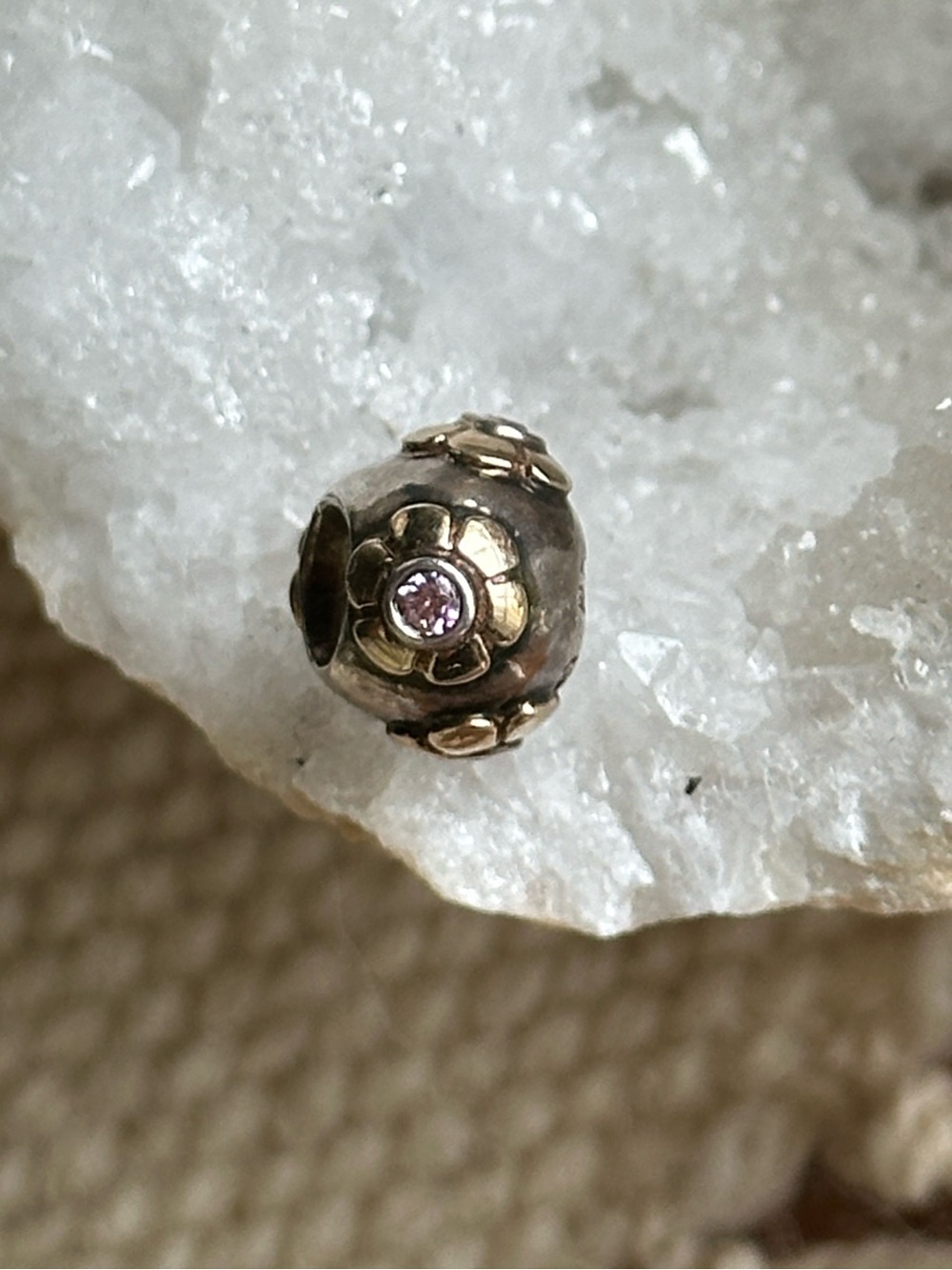 Pandora Raised Flower Charm
